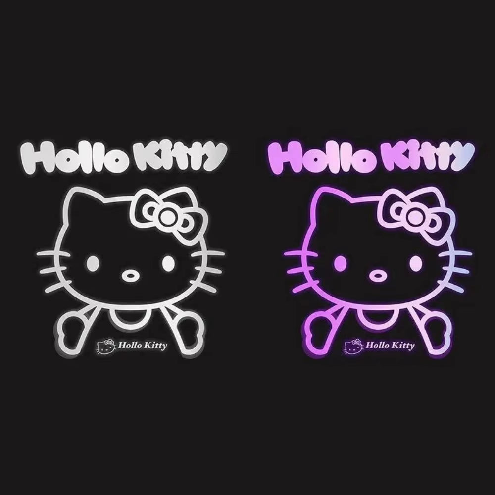 Kitty Cartoon Car Door Welcome Light Auto Induction Projector Lamp Atmosphere Decor Light for Automobile Universal Decoration